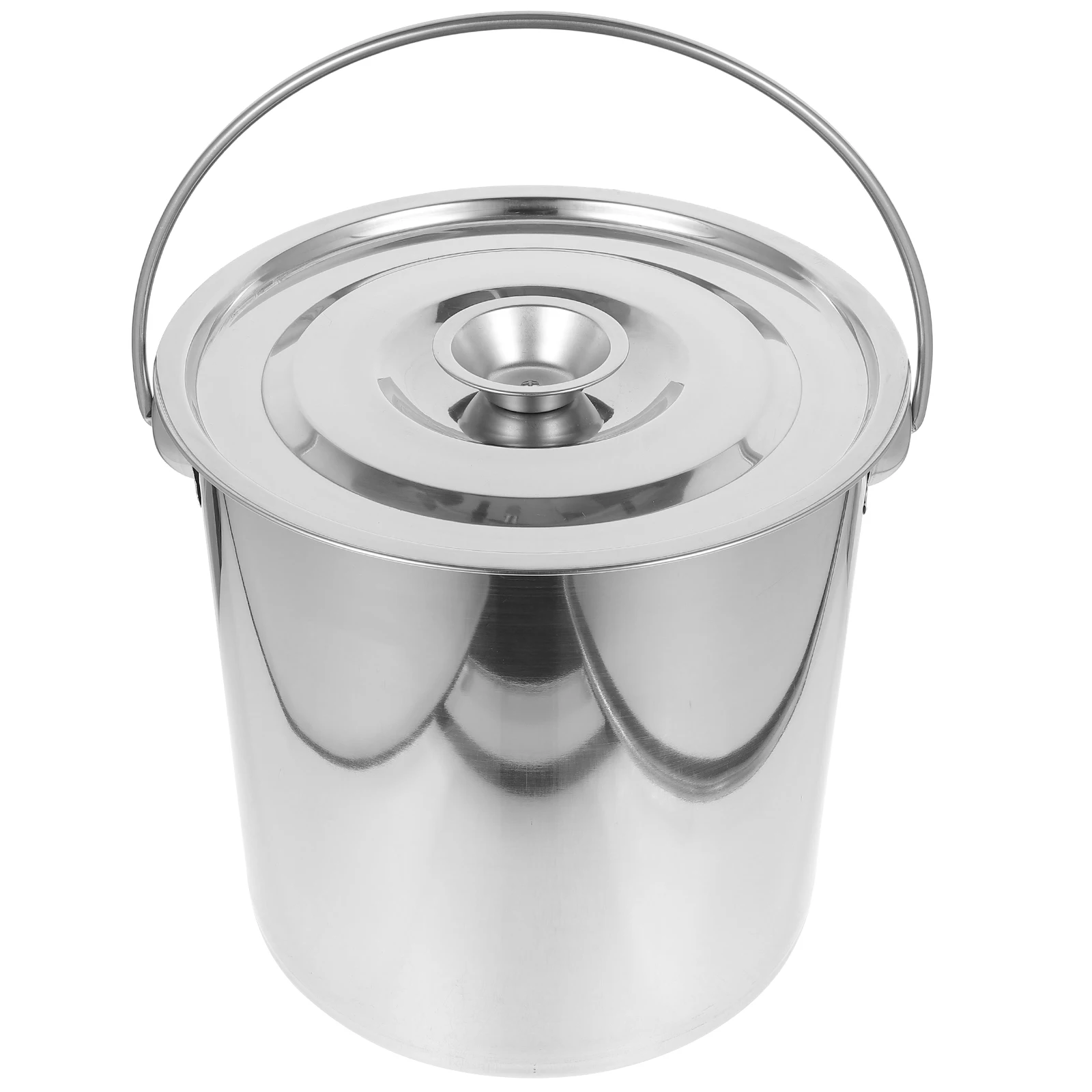 

Stainless Steel Ash Bucket with Lid Compact Metal Furnace Fireplace Bucket Coal Storage Garden Incinerator Hot Ash Holder