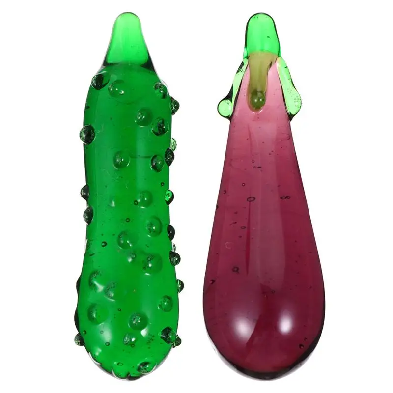 2pcs Lifelike Artificial Vegetable Realistic Eggplant Simulated Vegetable Photography Prop Home Decor Vegetable Scene Decors