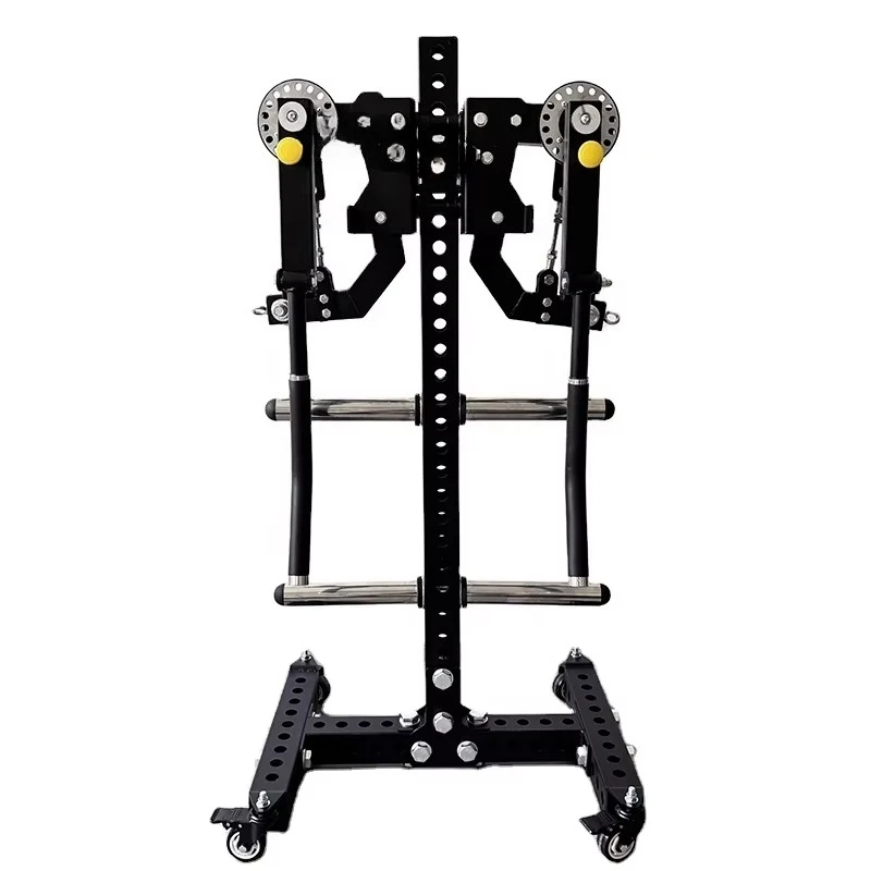 

75X75mm Square Tube Squat Rack with Plate Storage, Side Lift and Pest Workout Accessories - Multifunctional Home Fitness