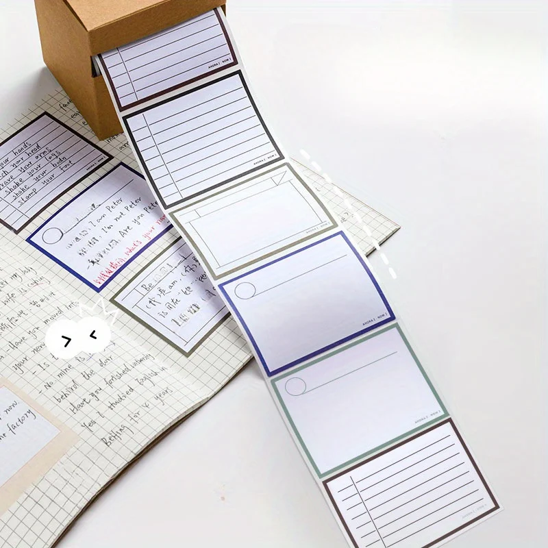 256 folhas/rolo autoadesivo pull-out notas pegajosas estudante papelaria notas pegajosas coloridas notas pegajosas