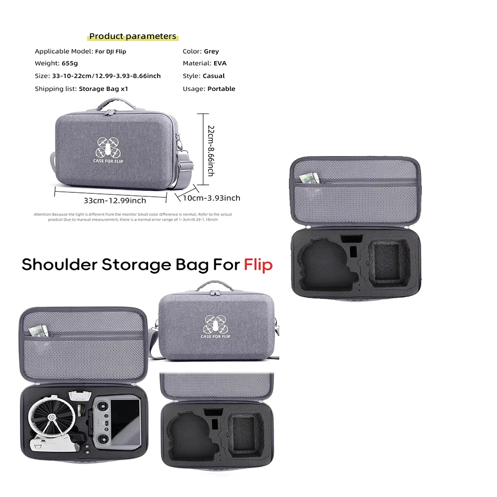 

Carrying Case for DJI Flip Fly More Combo, Portable Travel Storage Bag,Fits RC 2/N3 Remote Control and Other Accessories