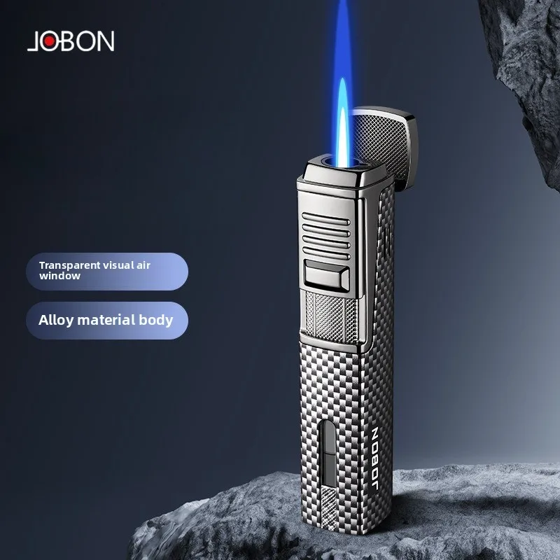 

JOBON Metal Outdoor Windproof Butane Gas Lighter Strong Blue Flame Turbine Torch Spray Gun Inflatable Cigar Lighter Men's Gift