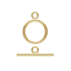 14K Gold Filled Circle Ring Toggle Clasps for Bracelet Necklace 9mm 10mm 11mm