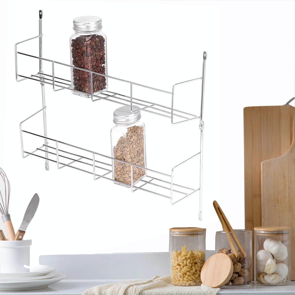 

Hanger Kitchen Seasoning Rack Multifunctional Storage Shelf Living Room Spice Organizer