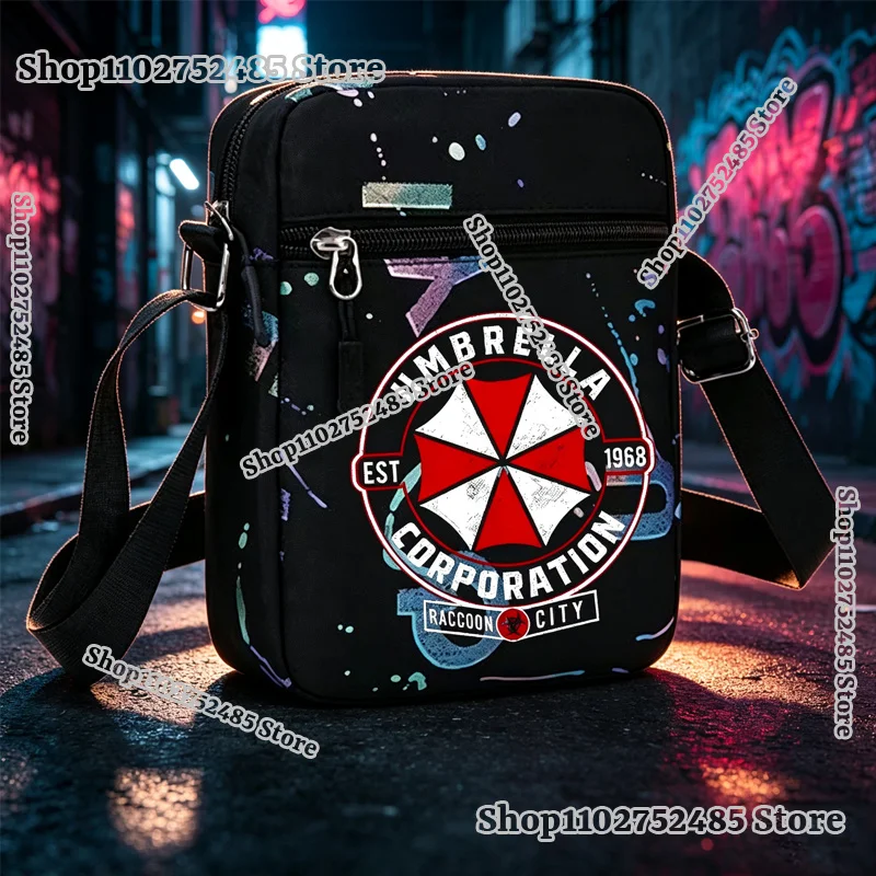 Movie R-residents Evils Shoulder Bag Anime Cartoon Sling Crossbody Bags Umbrella Corporation Women Men Mobile Storage Handbag