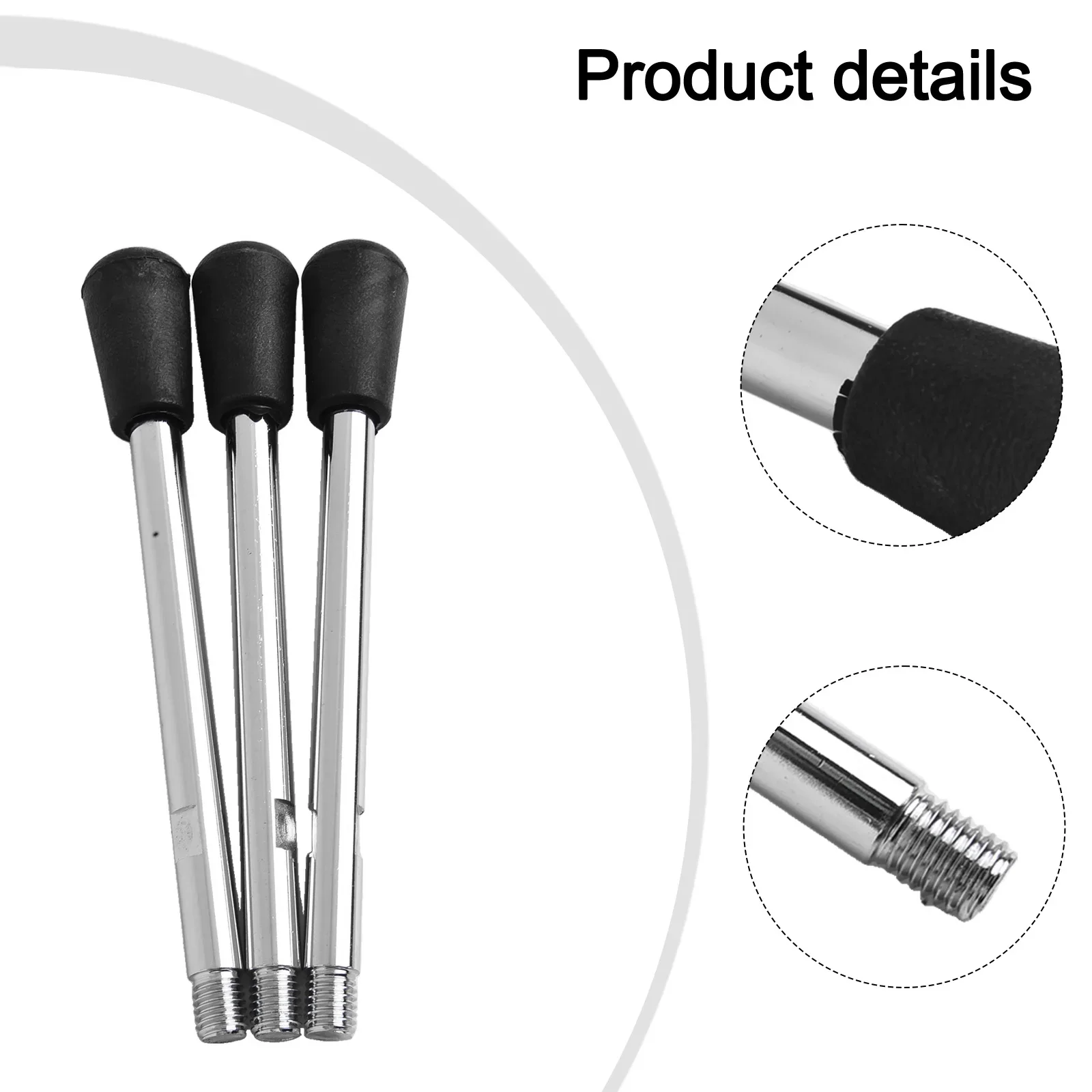 Work Handle Bar Work Rod Machine Tool 3pcs Handle Bar High Precision Handle Silver Handle Bar For Machine Tool