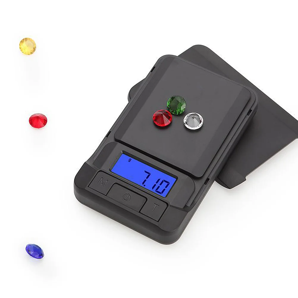 1PC Mini Portable Electronic Scale Tea Powder Jewelry Scale Small Table Scale for Home Store Use 500g/01g Black