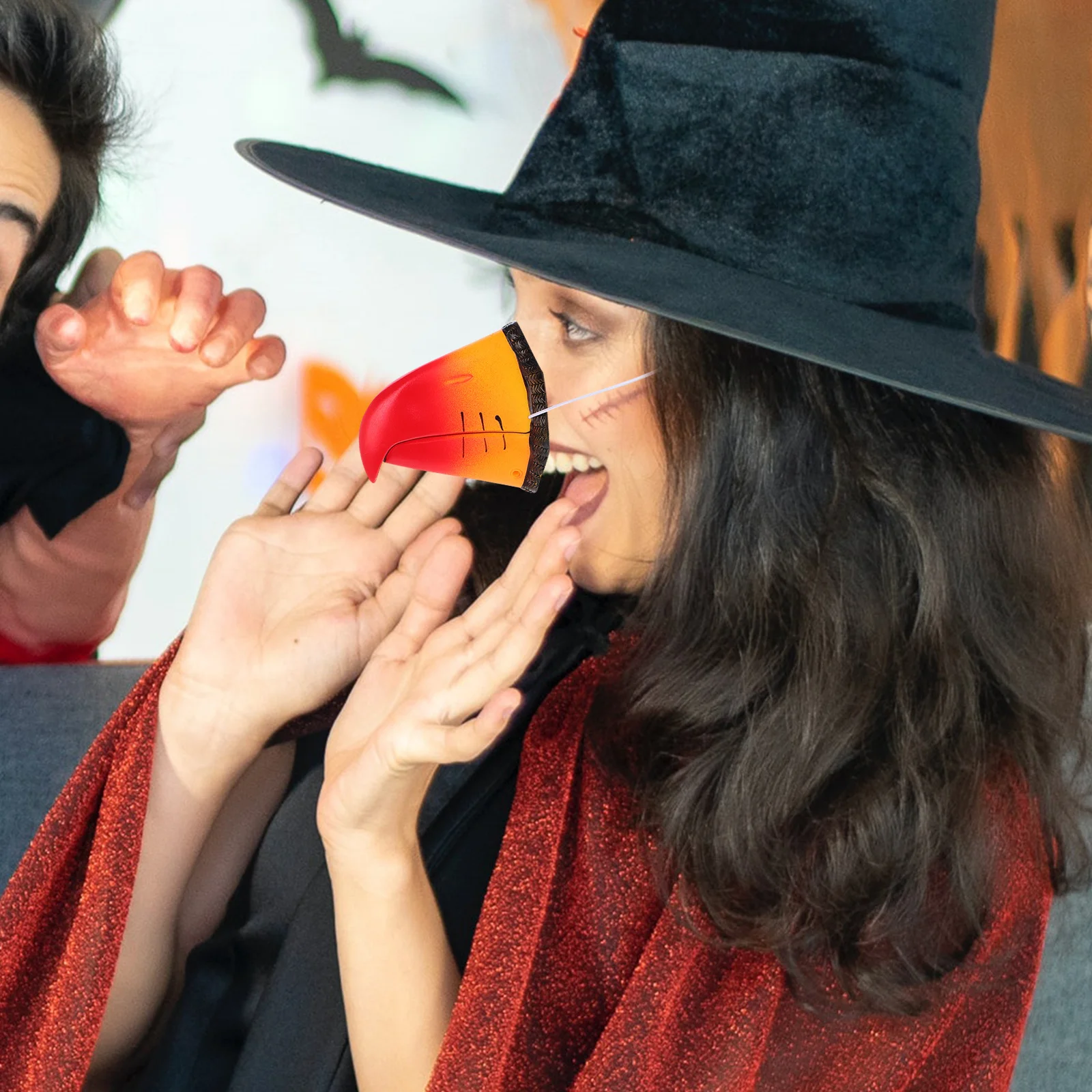 อุปกรณ์ประกอบฉากจมูกนกแก้ว 5 ชิ้น จมูกสัตว์จำลองสำหรับคอสเพลย์ งานปาร์ตี้ฮาโลวีน งานคาร์นิวัล อุปกรณ์ประกอบการแสดง พกพาสะดวก ทำจากไวนิล