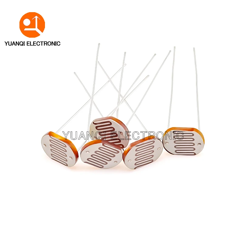 5pcs 12528 Light Dependent Resistor LDR 12MM Photoresistor Photosensitive GL12528 Photoconductive resistance