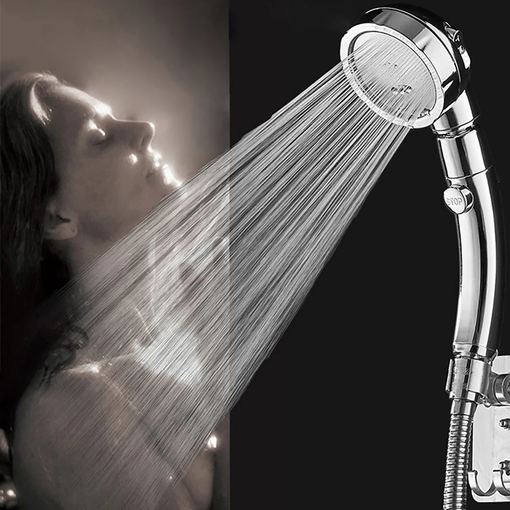 360 Degrees Rotating Shower Head Home Popel Adjustable Handheld Showers Head Bathroom Showerhead Nozzle Sprayer One-button Stop