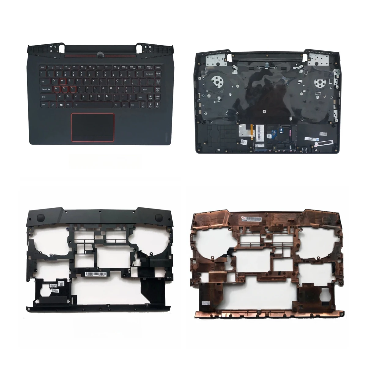 Palmrest com Teclado, Tampa Traseira Superior para Laptop Rescuer 14isk, Carcaça Superior e Inferior Preta