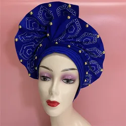 Afrykański pałąk ślubny dla kobiet, samoprzylepny żel nigeryjski, żel hele turban aso ebi, opaska ślubna 7L111802