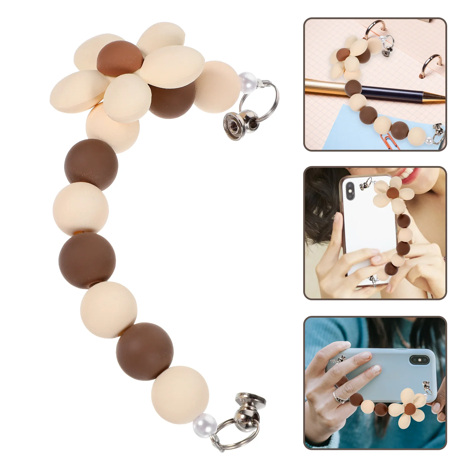 Accessories Chain Pendant Lanyards for Keys Wrist Straps Phones Stainless Steel Charms Aesthetic