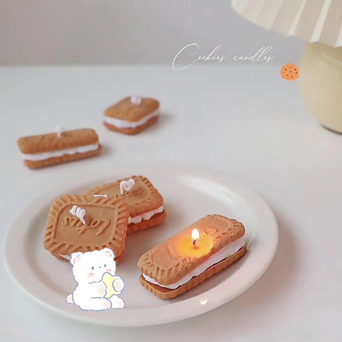 WHISKER | Biscuit Scented Candles Souvenir Creative Birthday Gift Wedding Decoration Handmade Wax Home Ornament