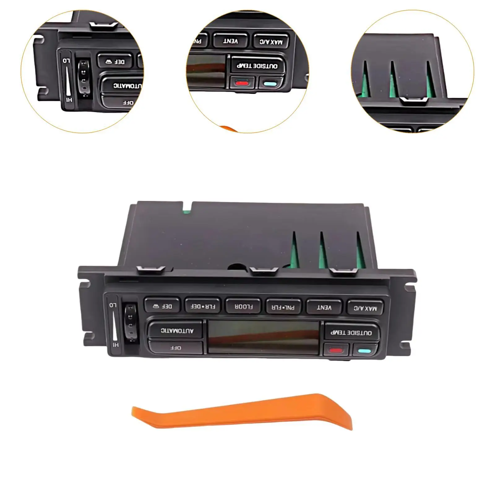 

Climate Control Module Black Plastic HVAC Control Panel Air Conditioner Switch Direct Repair for Ford F 150 1997 2003