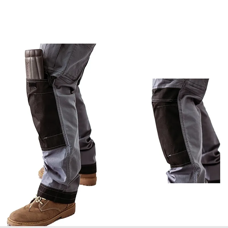 Cargo Pants Men Workwear Multi-Pocket Outdoor Hiking Joggers Pants Work Trousers Men with Wear resistant multi pocket Knee Pads