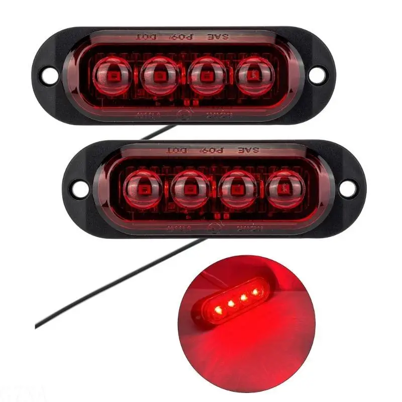 

G7NA LED Side Marker Light Smoked Lens Sidemarker Amber LED Turn Signal/LED Running/Position/Parking Light