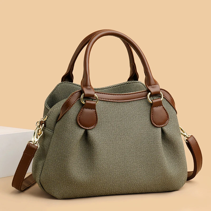 

New high-quality casual versatile multi-layer large-capacity shoulder and crossbody bag for middle-aged mothers