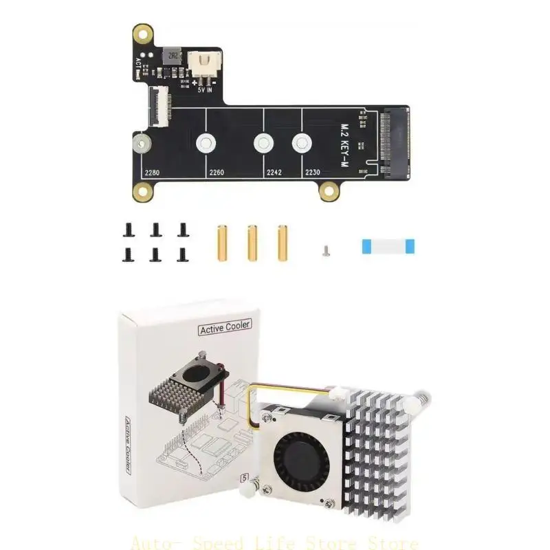 

02DA For Pi 5 X1001 PCIE NVMe SSD Expansion Card Fast Data Transfer Upgraded Rapid Booting