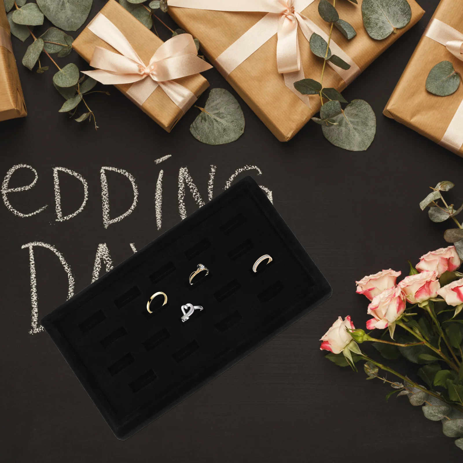 منظم المجوهرات عرض حالة تخزين حلقة عرض حامل حلقة حامل عرض مجوهرات المنظم استخدام القضية