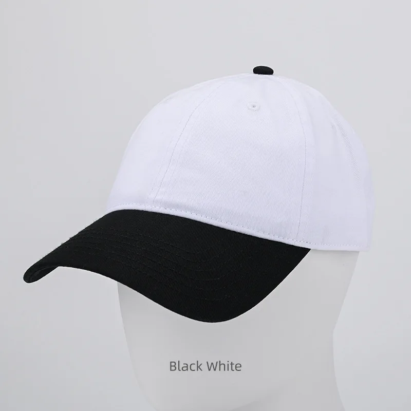 New Fashion Two Tone Baseball Cap Cotton Dad Hat Custom Wholesale Cross Border Men Women