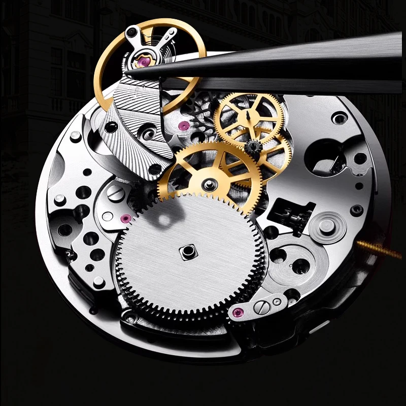 Shanghai Men's Watch Automatic Mechanical Movement 41.33mm All Black Elegant Watch Water Resistant 50m Luminous Classic Watch