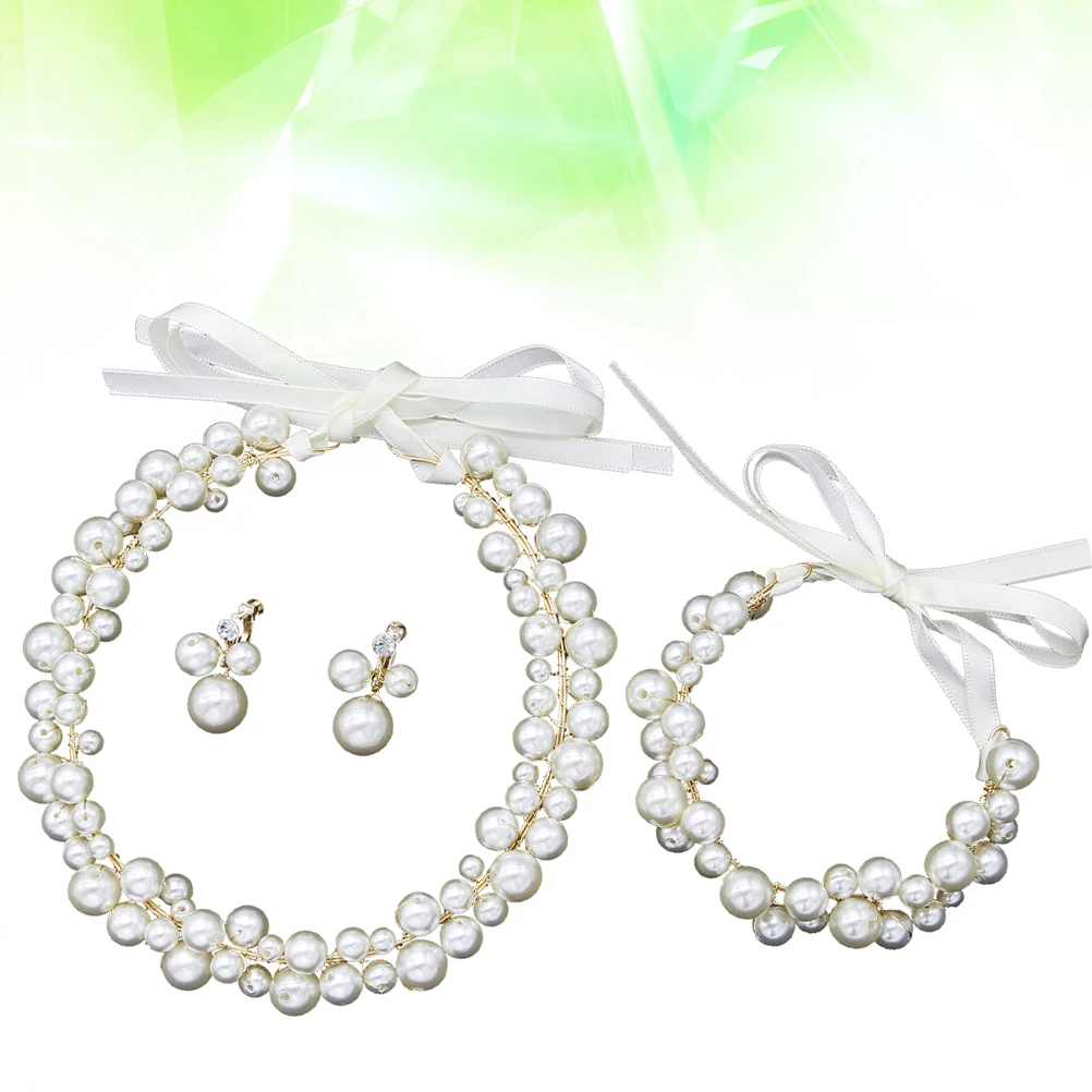 

1 Set Bridal Pearl Headband Wedding Hair Accessories Elegant Jewelry For Bridesmaid Party Women Lightweight Rhinestone Design