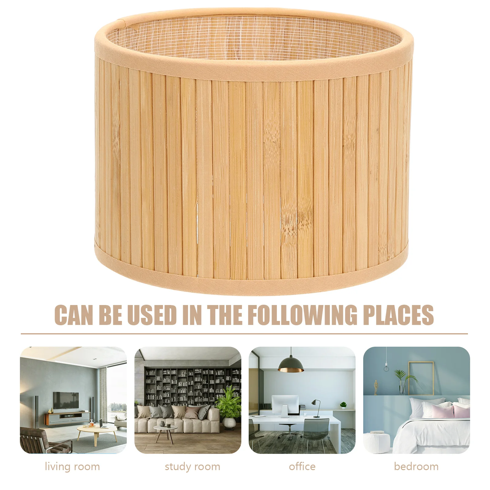 

Drum Bamboo Lampshade Vintage Design E27 E14 Socket Small Light Cover for Wall Lamp Table Lamp Indoor Lighting Decoration
