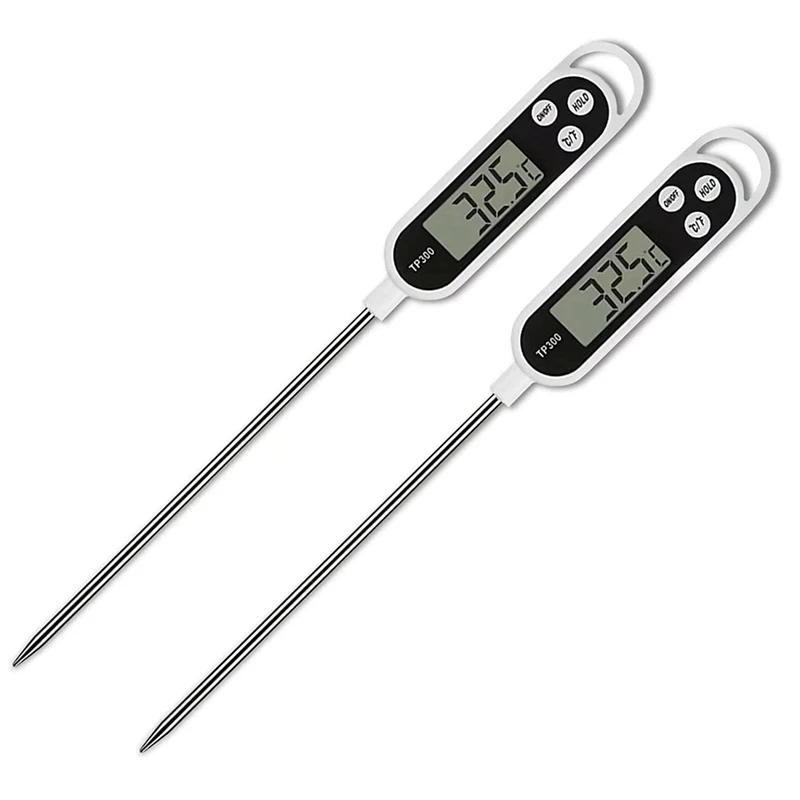 Digital Instant Read Meat Thermometer With Long Probe For BBQ Oil Deep Frying, Coffee,Kitchen Baking,Baking Temperature