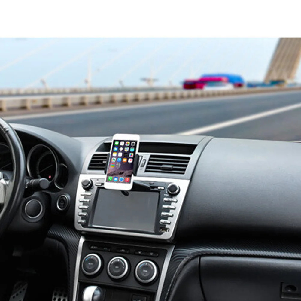 

Black Car Phone Holder Cd Port Mount Navigation Support 360 Degree Rotation Phone Stand Stable Durable Professional Bracket