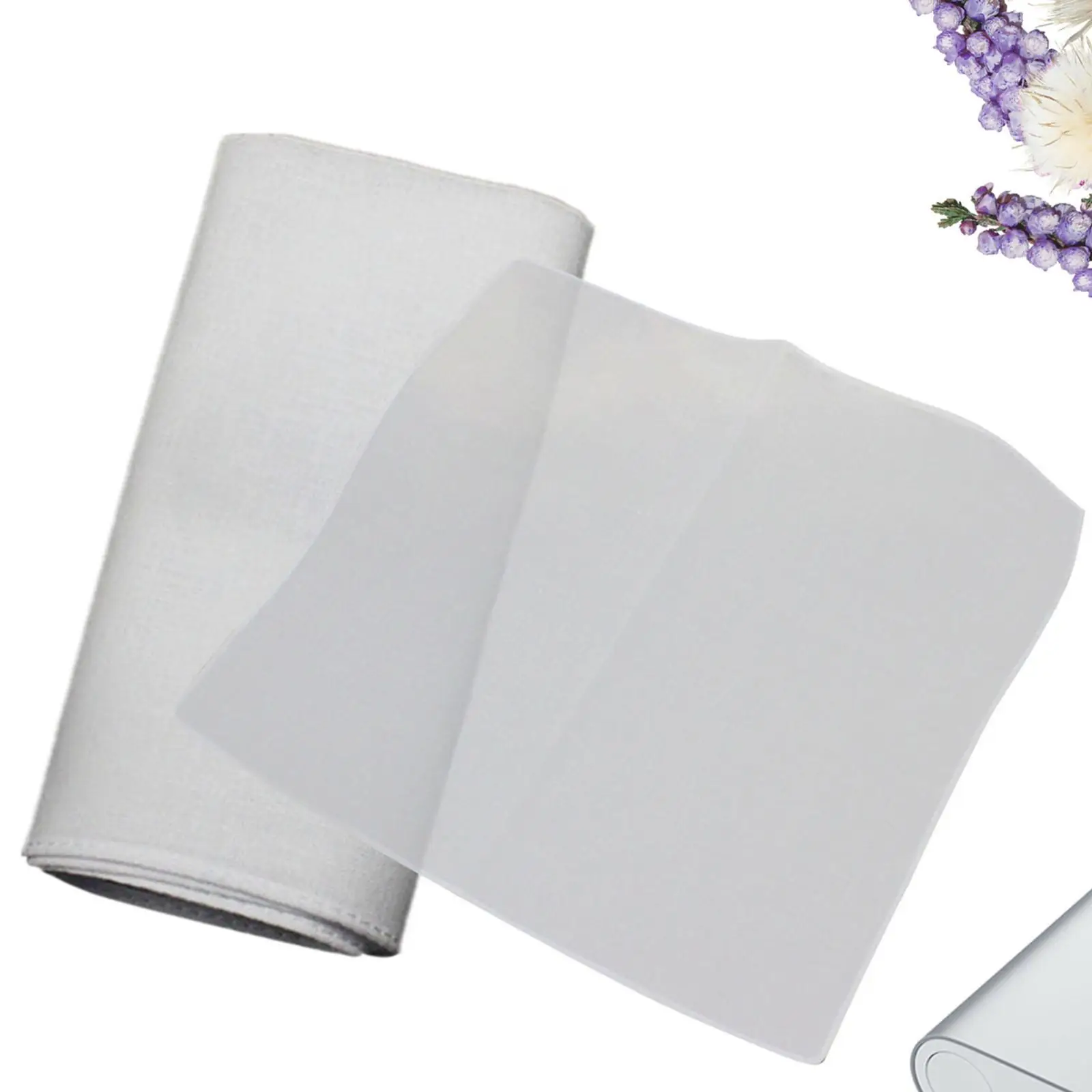 10Pcs Blank White Handkerchiefs for Men Women 42S Cotton 10 inch Soft Classic White Hankies for DIY Handmade Crafts Tie Dye