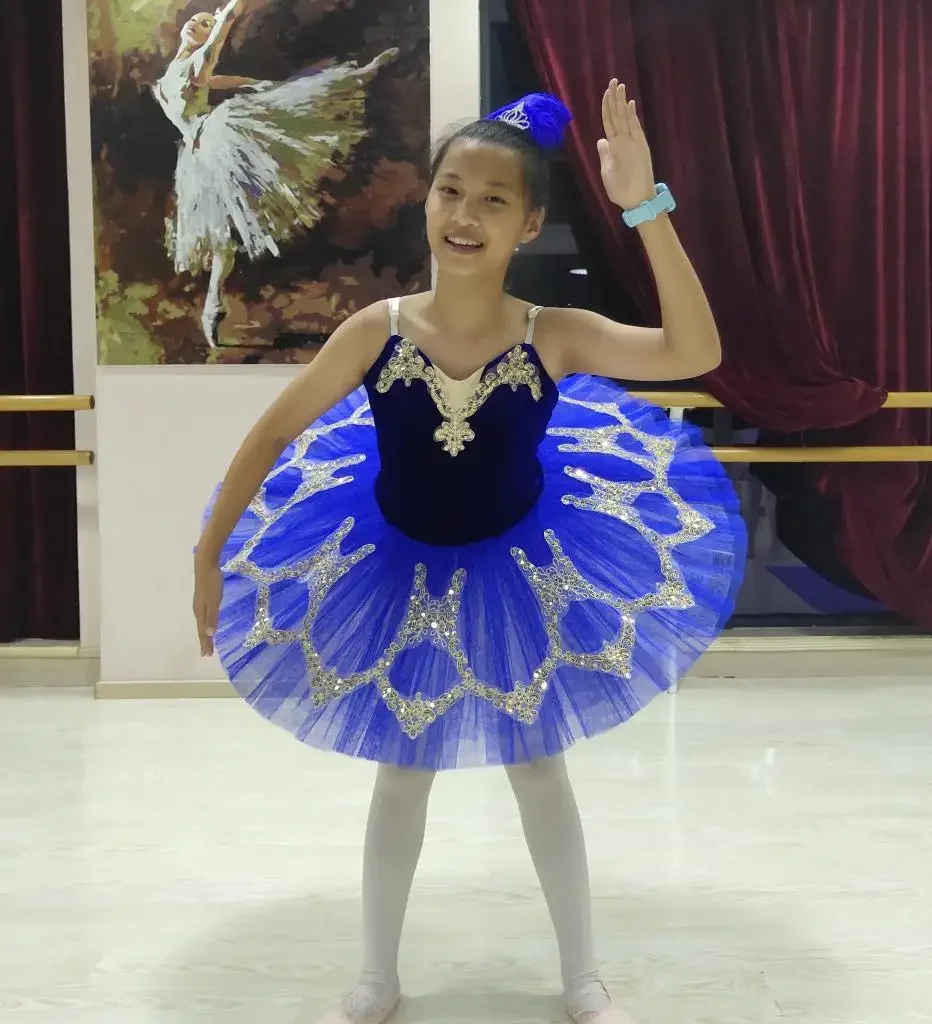 Azul branco cisne crianças ballet dança traje profissional adulto tutu vestido de princesa palter ballet tutu para meninas crianças mulheres