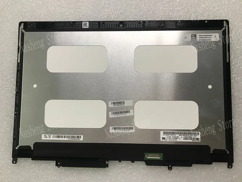 Imagem -02 - Lcd Lcd Lcd Tela de Toque Vidro Digitador Assembléia para Lenovo Thinkpad Yoga37013 Yoga 370 Lp133wf4-spa1 01hy322 com Quadro Novo 13.3