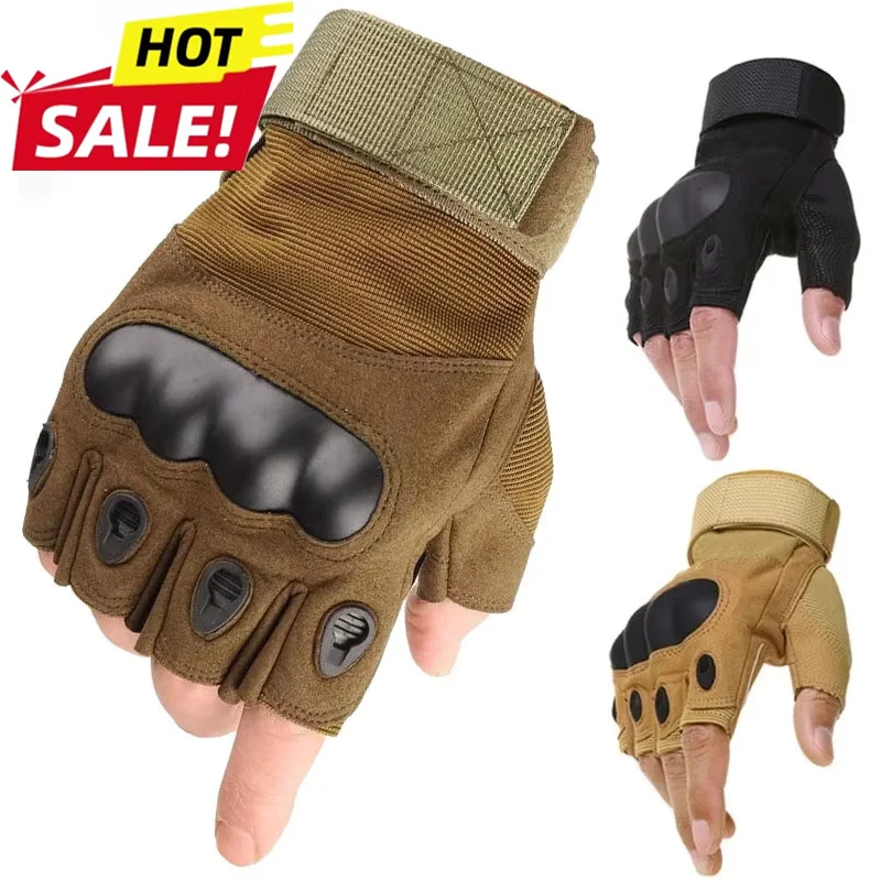 Outdoor Tactical Wear-resistant Gloves Sport Half Finger Military Men Women Combat Shooting Hunting Fitness Fingerless Gloves