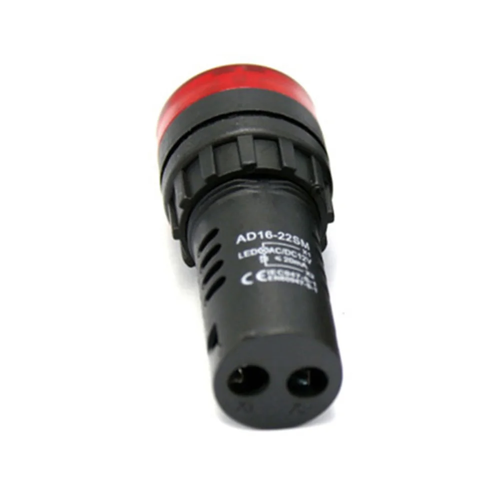 Signal lumineux LED rouge 22MM dispositif 28*67*20mm Alarme sonore AD16-22SM CA/DC12V 24V 220V Flash Buzzer