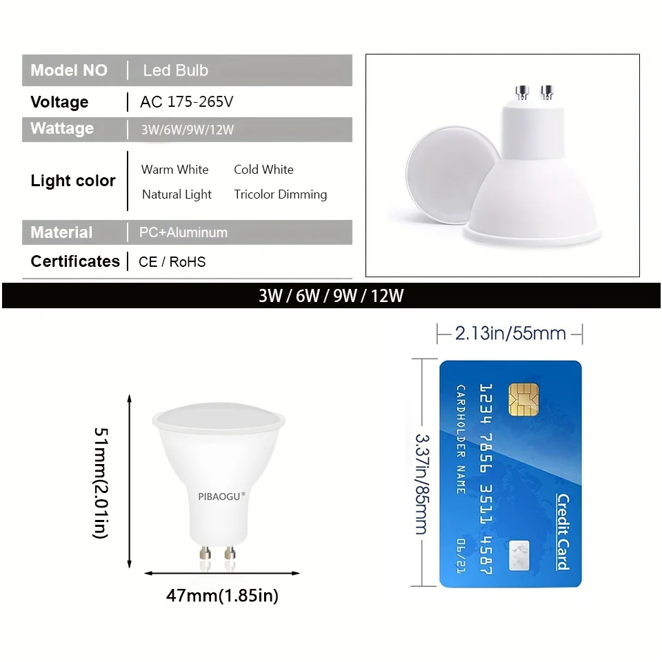 6 STKS GU10 Spot Light Led Lamp Licht 220 V Maïs Lamp Spot Light LED Bombilla Lampara Lamp Home Verlichting 3 W 6 W 9 W 12 W led lamp