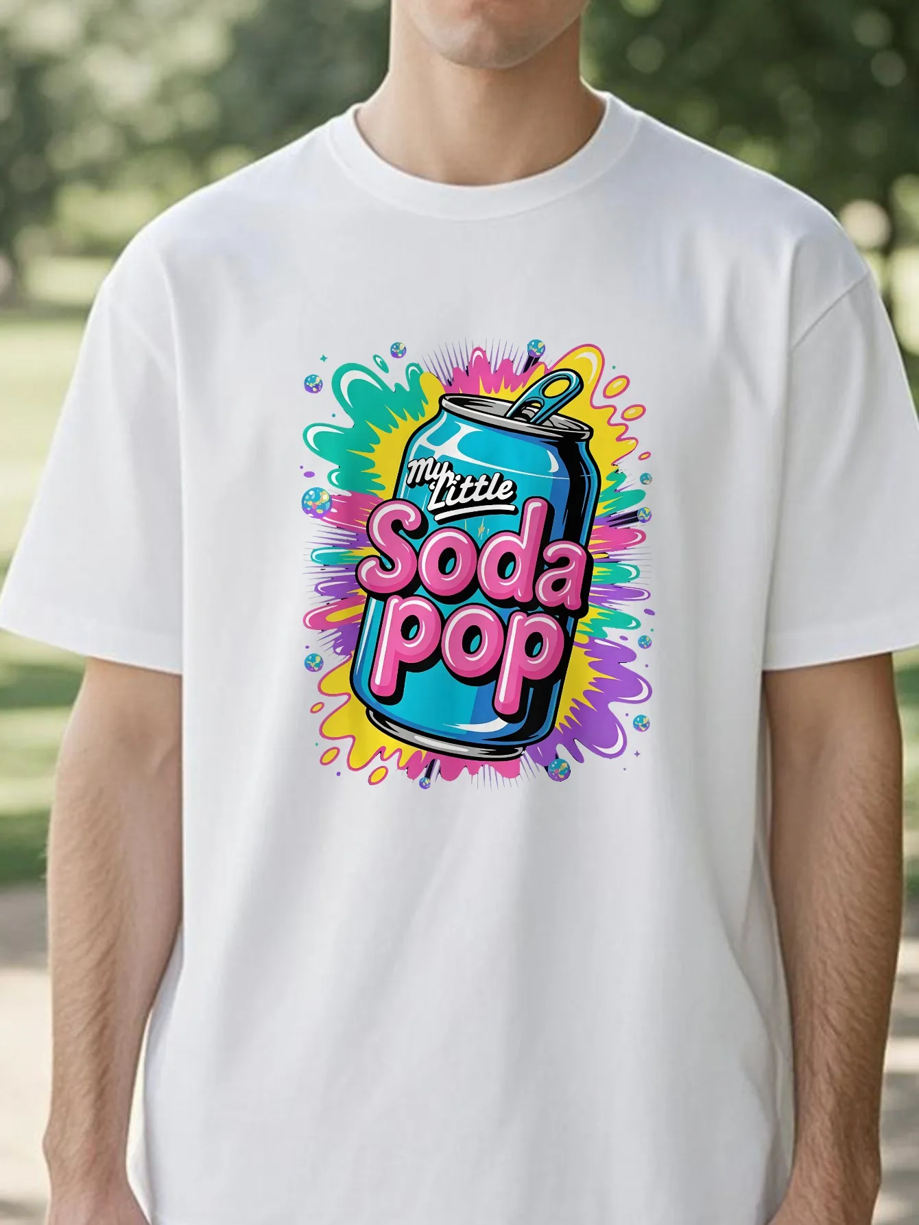 

Soda Pop Graphic Summer Casual T-shirts Cartoon Lovely graffiti print tshirts fashion round neck Short Sleeve Loose T-shirts