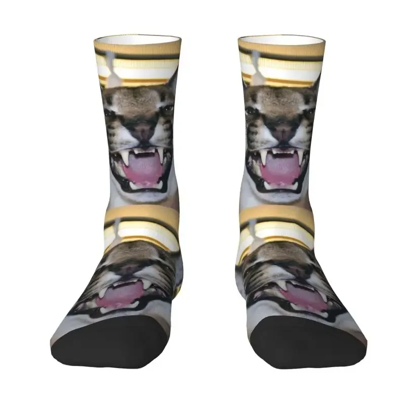 Kawaii Big Floppa Caracal Cat Funny Meme Socks Men Women Warm 3D Printed Sports Basketball Socks