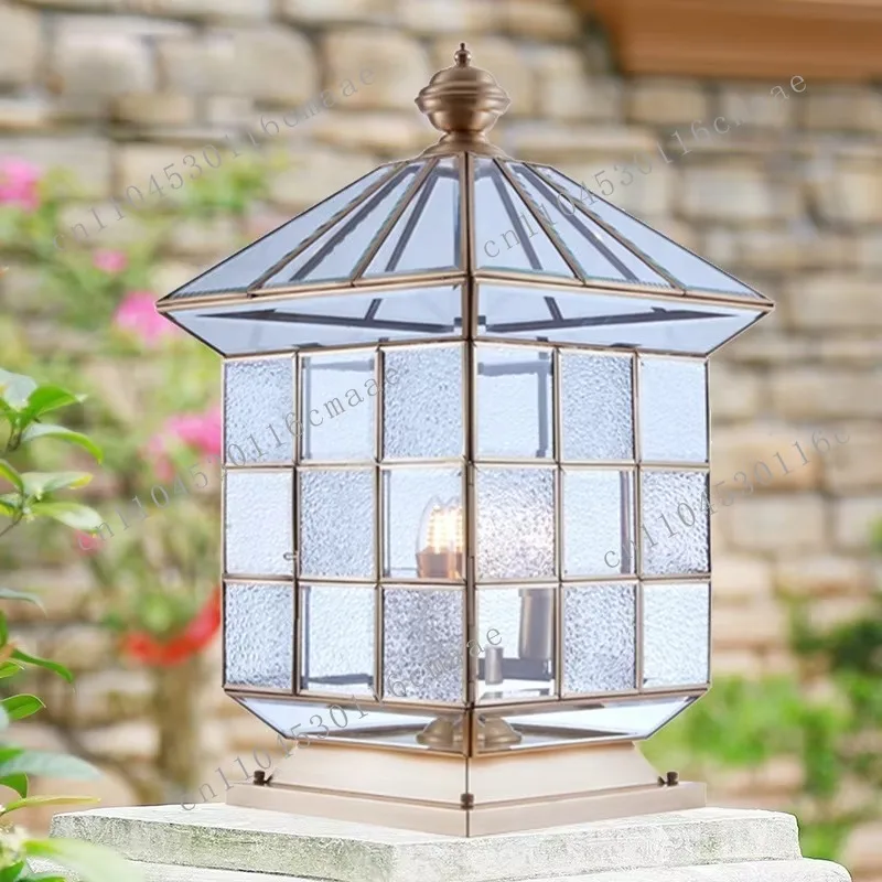 New Crystal Column Lighting Door Light Courtyard Villa Waterproof Column Light Landscape Garden Light