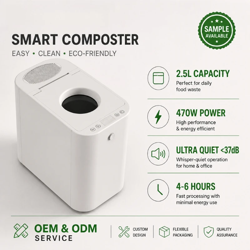 2.5 Liter Household Food Recycling Machine Portable Kitchen Waste Composting Machine Personal Use Silent Machine Fast Delivery