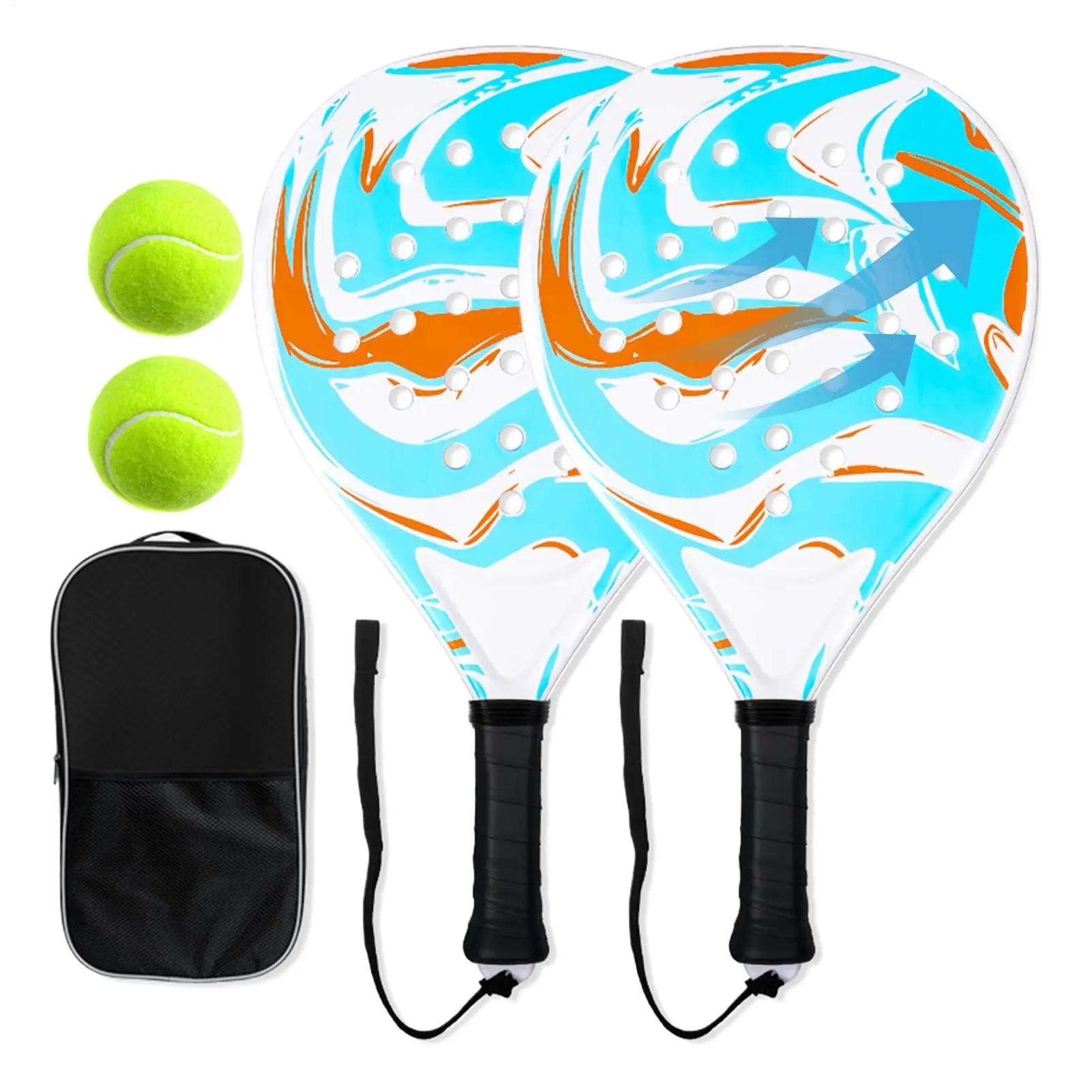 

Детская ракетка для пиклбола, легкая, из углеродного волокна, с нескользящей ручкой, набор ракеток для падлбординга для женщин, мужчин, взрослых, для спортивных игр