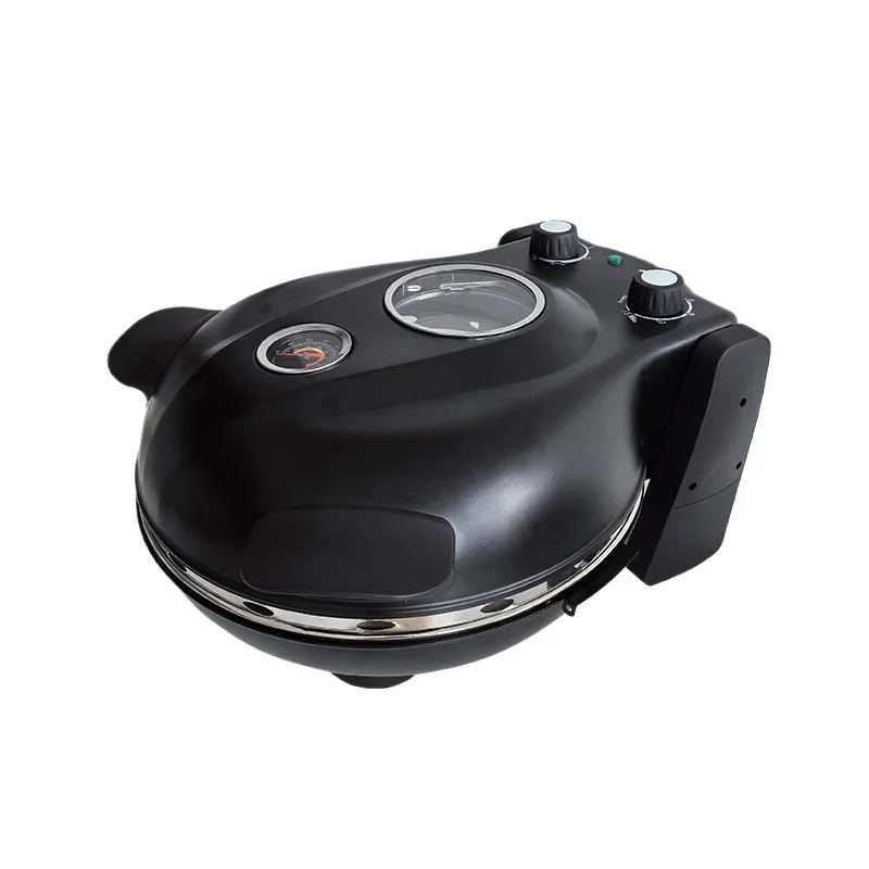 

Pizza Oven Portable Pizza Machine Black Red Adjustable Temperature