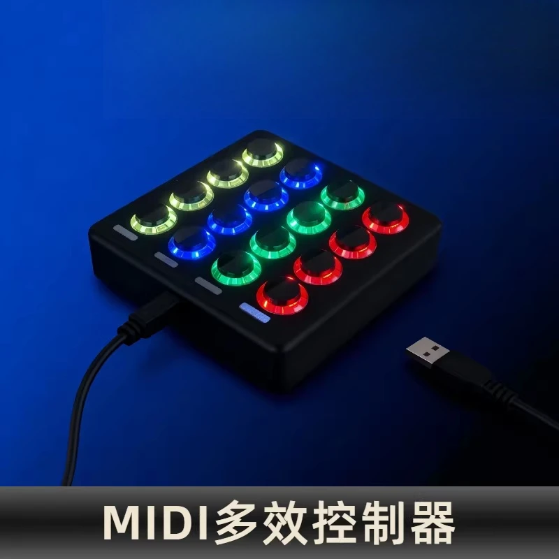 Professional Portable Colorful 16-Key MIDI Controller