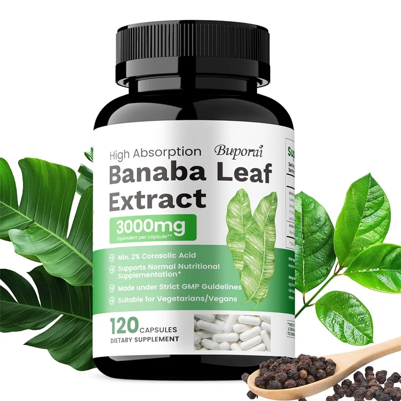 Banaba Leaf Extract 3000mg - Herbal Supplements That Help Maintain Healthy Blood Levels and Support Daily Health Maintenance