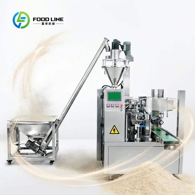 Custom Fully Automatic Packaging Machine with Premade Zipper Bags Film & Paper Pouch Filling & Sealing for Coffee Flour Spices