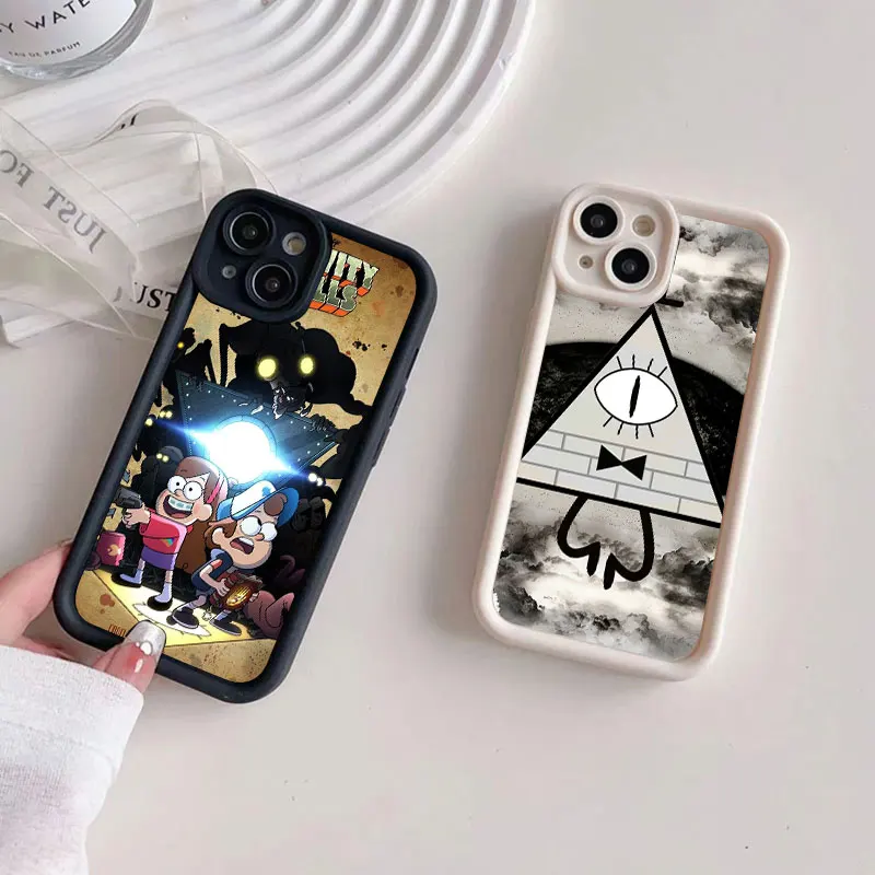 Cartoon Gravity Falls Soft Silicone Phone Case For Apple iPhone 12 13 Mini 11 14 15 16 Pro Max 7 8 Plus