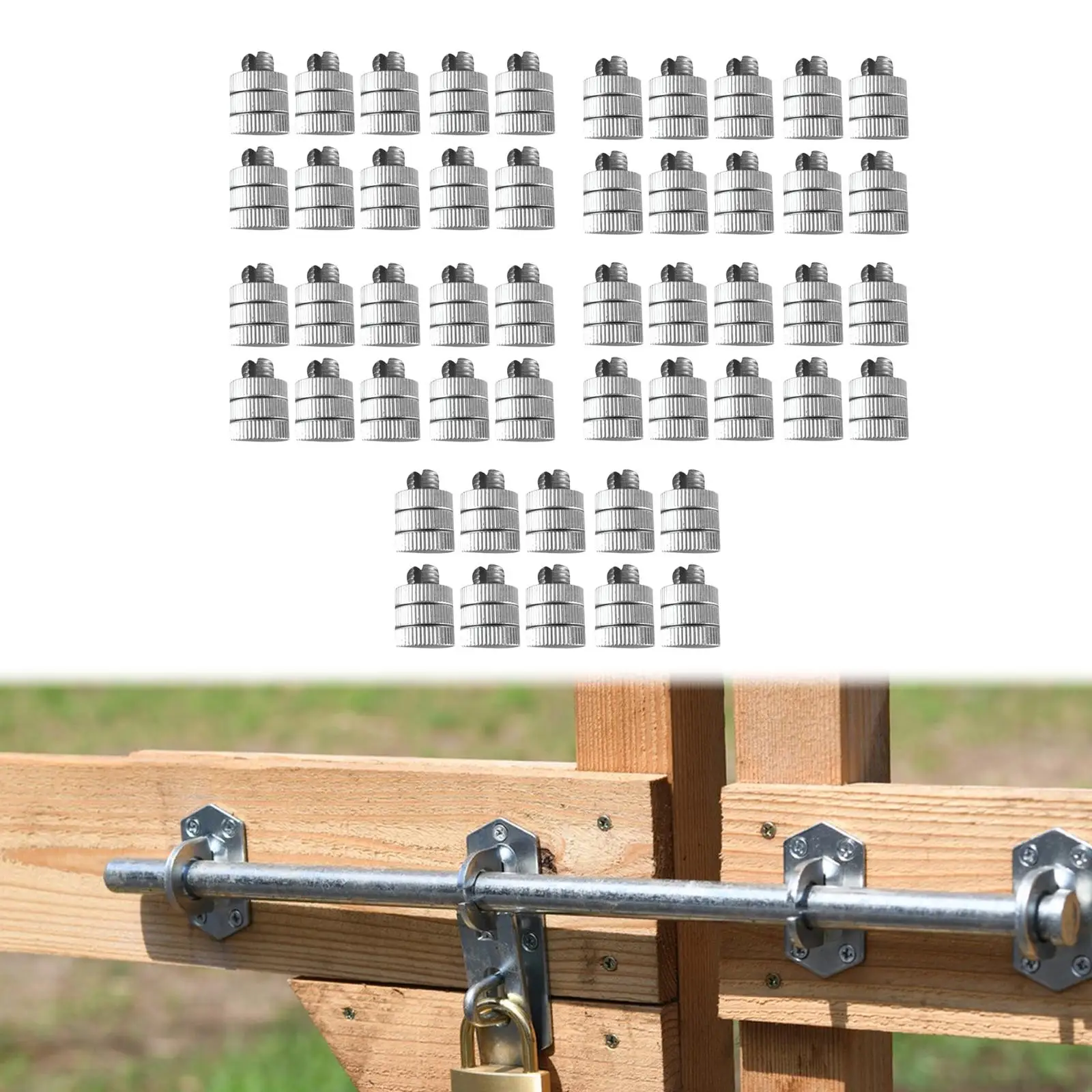 

50Pcs Electric Fence Wire Clamps Easy to Install Line Tap Clamps Multiple