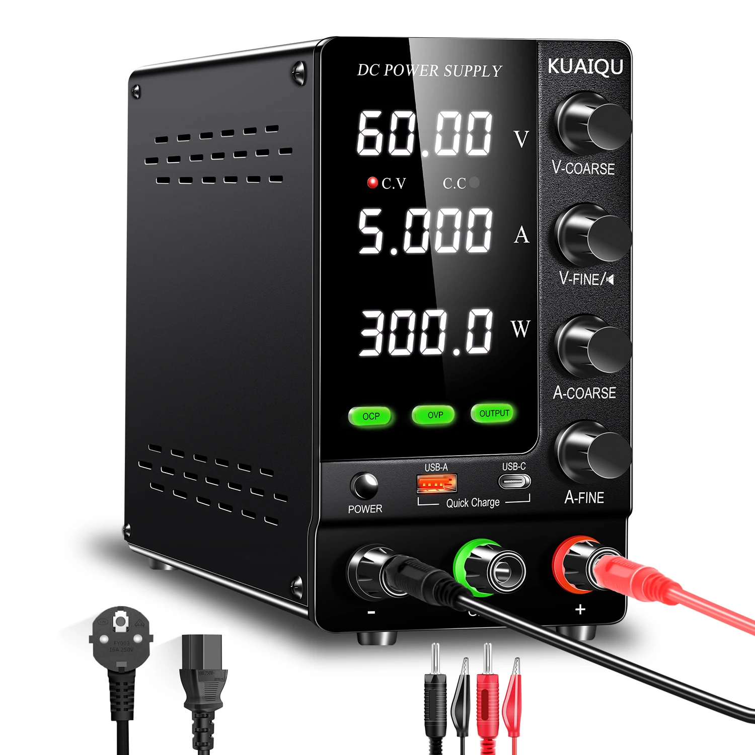 

SPS-C605S 60V 5A 300W Switching DC Power Supply with OCP OVP Output ON/OFF Protection Precision Knob for Electronic Device Test