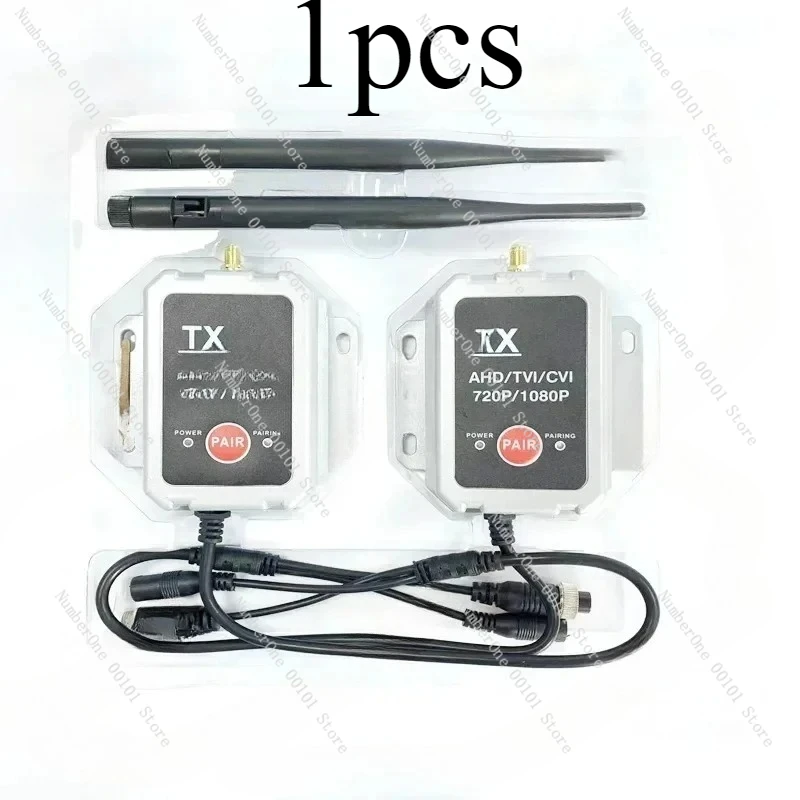 

Wireless Transceiver AHD Wireless Transmitter/Receiver for Up to 1080P Wired Truck Camera Transmitter EU Plug
