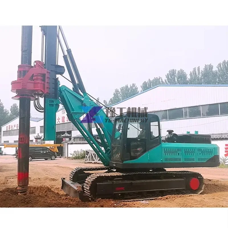 Photovoltaic Solar Ramming Machine Screw Pile Driver Hydraulic Post Hammer Pile Driver Crawler Rotary Drill Rig